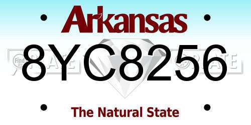 8YC8256 Arkansas License Plate