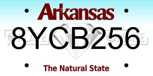 8YCB256 Arkansas License Plate
