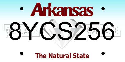 8YCS256 Arkansas License Plate