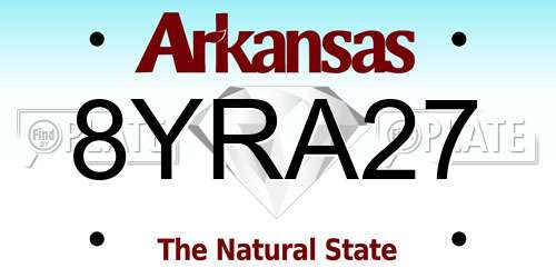 8YRA27 Arkansas License Plate