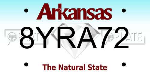 8YRA72 Arkansas License Plate