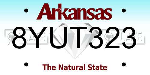 8YUT323 Arkansas License Plate