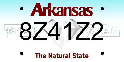 8Z41Z2 Arkansas License Plate