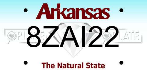 8ZAI22 Arkansas License Plate