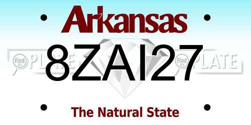 8ZAI27 Arkansas License Plate