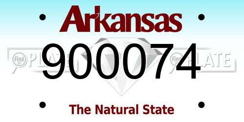 900074 Arkansas License Plate