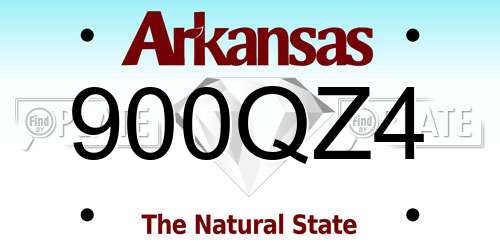 900QZ4 Arkansas License Plate