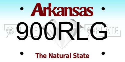 900RLG Arkansas License Plate