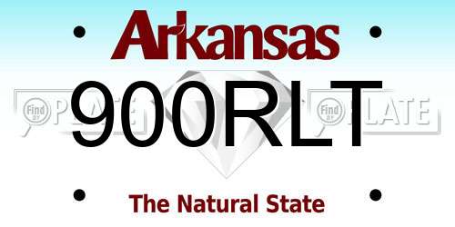 900RLT Arkansas License Plate
