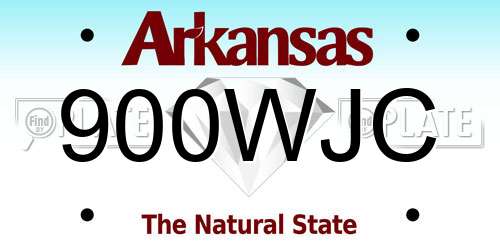 900WJC Arkansas License Plate