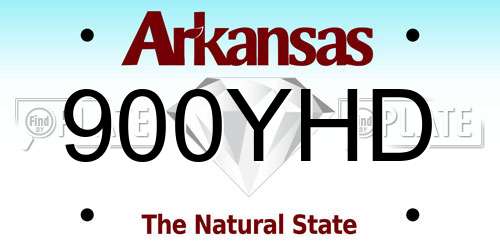 900YHD Arkansas License Plate