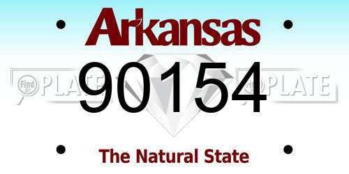 90154 Arkansas License Plate