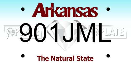 901JML Arkansas License Plate