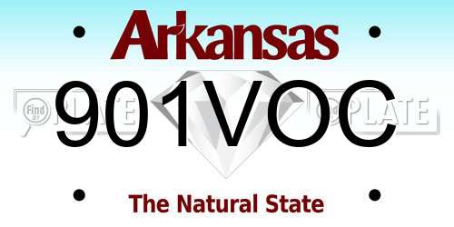 901VOC Arkansas License Plate