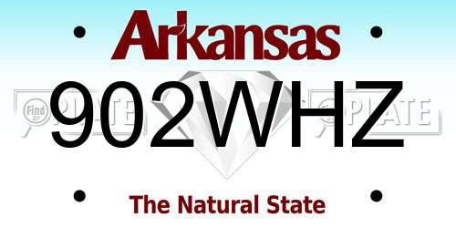 902WHZ Arkansas License Plate