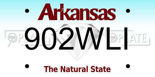 902WLI Arkansas License Plate