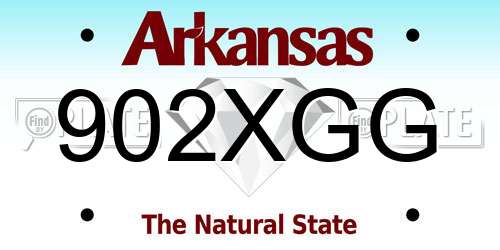 902XGG Arkansas License Plate