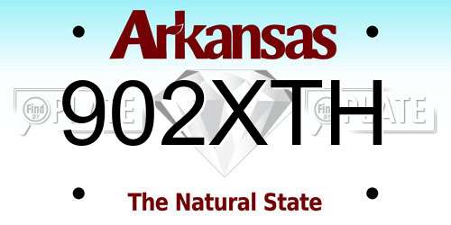 902XTH Arkansas License Plate