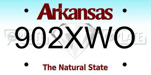 902XWO Arkansas License Plate