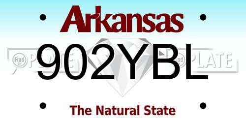 902YBL Arkansas License Plate