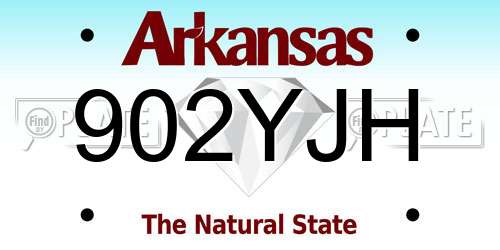 902YJH Arkansas License Plate