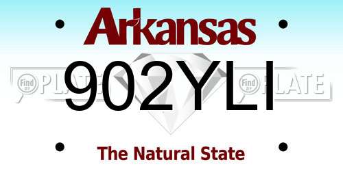 902YLI Arkansas License Plate
