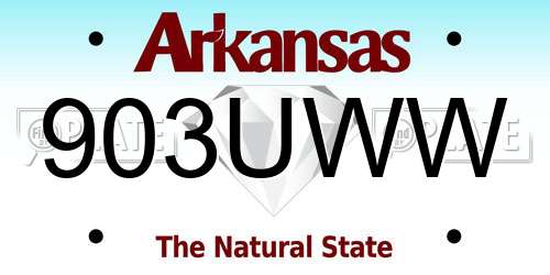 903UWW Arkansas License Plate