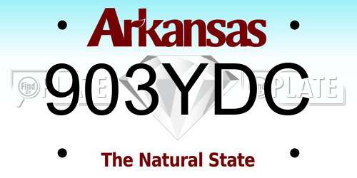 903YDC Arkansas License Plate