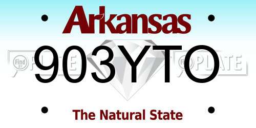 903YTO Arkansas License Plate