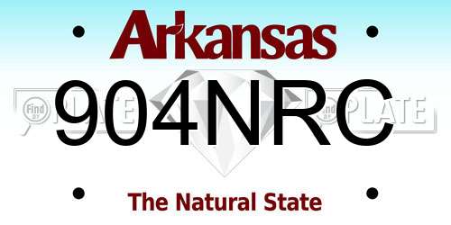 904NRC Arkansas License Plate