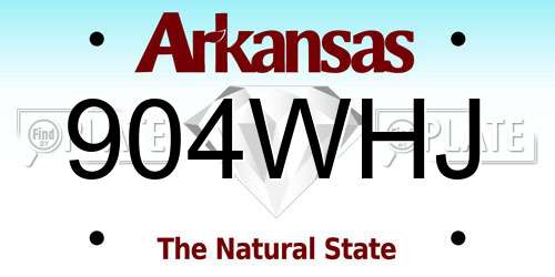 904WHJ Arkansas License Plate