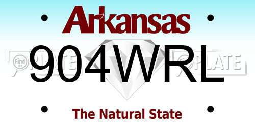 904WRL Arkansas License Plate