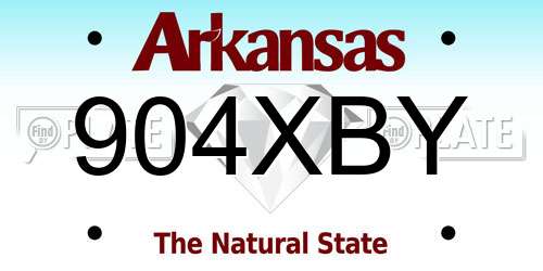 904XBY Arkansas License Plate