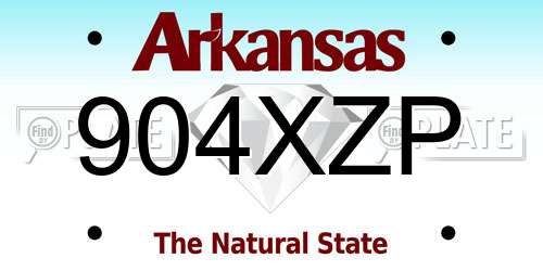 904XZP Arkansas License Plate