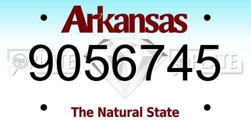 9056745 Arkansas License Plate