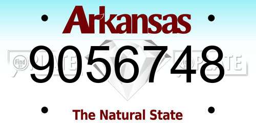 9056748 Arkansas License Plate