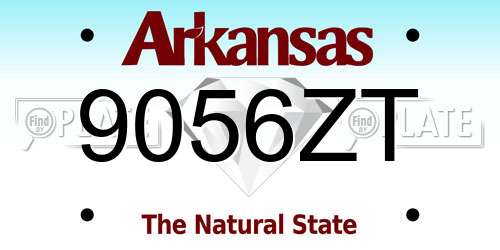 9056ZT Arkansas License Plate