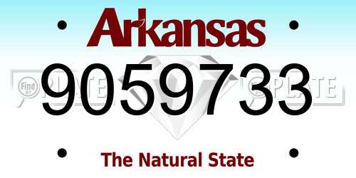 9059733 Arkansas License Plate