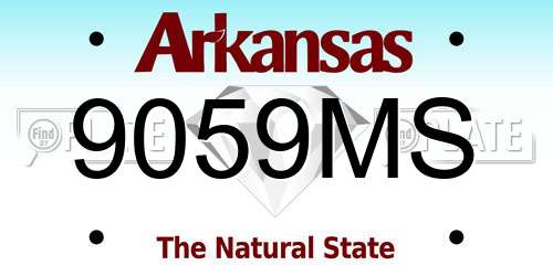 9059MS Arkansas License Plate