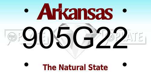 905G22 Arkansas License Plate
