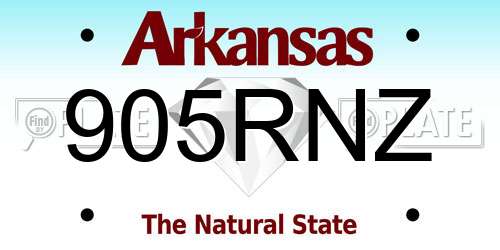 905RNZ Arkansas License Plate