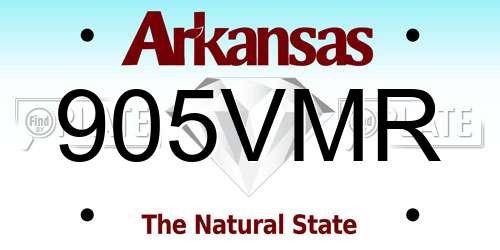 905VMR Arkansas License Plate