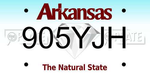905YJH Arkansas License Plate