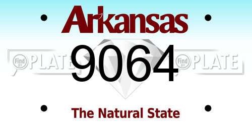 9064 Arkansas License Plate
