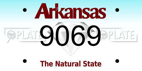 9069 Arkansas License Plate