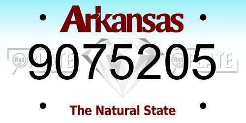 9075205 Arkansas License Plate
