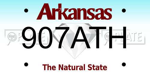 907ATH Arkansas License Plate