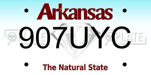 907UYC Arkansas License Plate