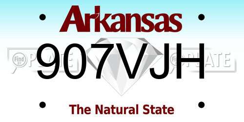 907VJH Arkansas License Plate