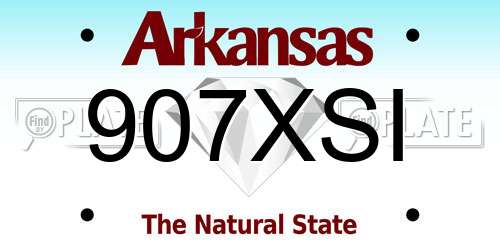 907XSI Arkansas License Plate